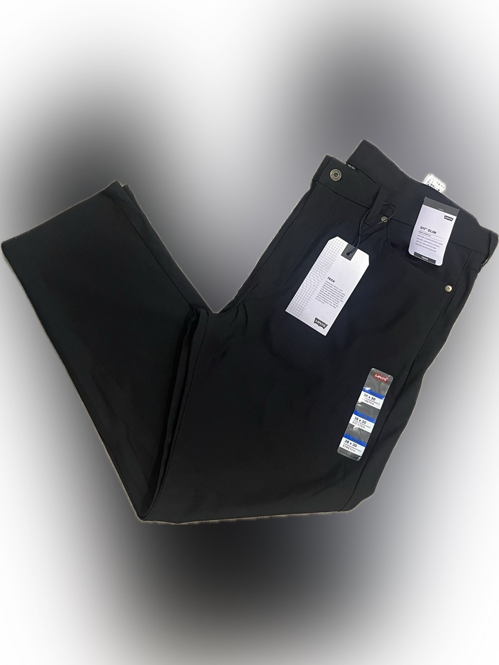 Levi's 511 Slim Tech Performance Pants Size 38x30 NWT Black Men's